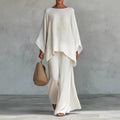 Oversized Asymmetric Top & Wide-Leg Pants
